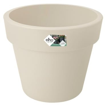elho Green Basics Top Planter 40 - Blumentopf für Außen - Ø 39.0 x H 33.0 cm - Weiß/Baumwolle