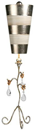 Elstead Lighting Table Lamp, Silver & Cream Patina