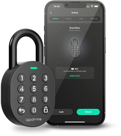 Igloohome Padlock: Cadenas Connecté avec Sécurité Avancée et Housse Silicone