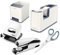 Leitz Wow Schreibtisch Accessoires (Perlweiß/Grau, 5-teiliges Set)