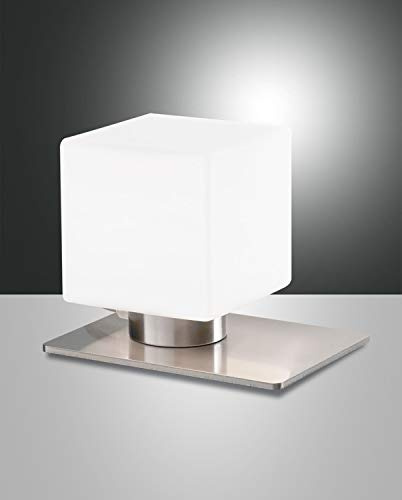LED Tischleuchte ZARA, G9 LED, 1x 3W, 3000K, 220lm, IP20, Nickel satiniert