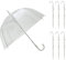 SMATI Set mit 6 Regenschirmen, transparent, für Damen, Glocke, Hochzeit, automatisch