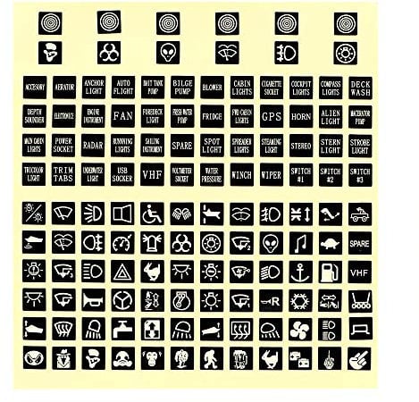 Autolichtaufkleber, Wippschalteretikett, Schalttafelaufkleber, PVC