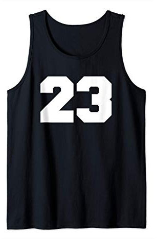 Number 23 Sports Jersey Player #23 Fan FRONT PRINT Varsity Canotta