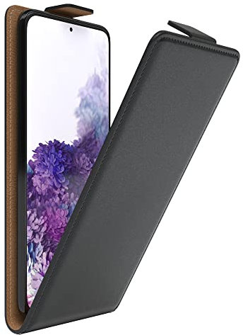 EAZY CASE Hülle kompatibel mit Samsung Galaxy S20 Flip Cover zum Aufklappen, Handyhülle aufklappbar, Schutzhülle, Flipcover, Flipcase, Flipstyle Case vertikal klappbar, aus Kunstleder, Schwarz