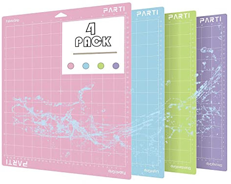 Schneidematten für Cricut Maker 3/Explore Air 2/3/Air/One (30,5x30,5cm, 4 Stück), Cutting mat für Silhouette Cameo 4/3/2/1, Selbstklebende Rutschfester Schneidematten Ersatzzubehör für Cricut.