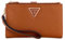 GUESS Laurel Portefeuille Organiseur avec Double Fermeture éclair, Porte-Monnaie Femme, Cognac Clair, Taille Unique