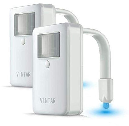 TECH DISCOUNT Éclairage automatique toilettes, Lampe pour cuvette WC, Veilleuse WC LED, détecteur de présence, de mouvement, Abattant lumineux