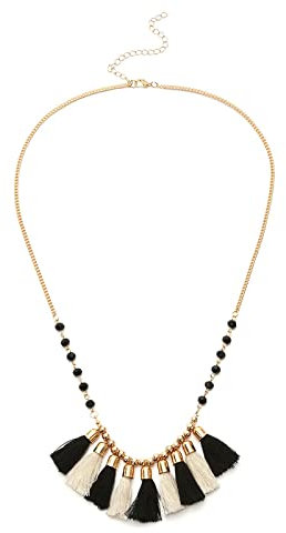 Skcess Halskette Beads, Perlmutt Muschelkette Vergoldet Quaste Geburtstagsgeschenk Frauen Halskette