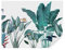 Tapeko Papier Peint Panoramique 360x250 cm 3D Effet style Jungle Tropical Feuilles Plantes Papier Peint intissé Chambre Salon Décoration Murale u29493