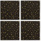 Papierservietten Servietten-Set 3-lagig Größe 33 x 33 cm (4 Pckg. Goldene Sterne auf Schwarz)