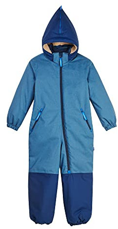 Finkid Turva Ice Kinder Winteroverall mit Abnehmbarer Kapuze und reflektierendem Animal Print