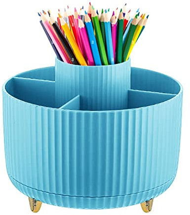 Teksome Make-up-Pinsel-Organizer | Drehbarer Augenbrauen-Stifthalter-Organizer | Kosmetikbürstenhalter für die Schreibtischplatte im