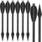 WANVZMR 6,3 Carbon Pistole Armbrust Bolzen Pfeile mit Jagdspitzen Jagdpfeile,Mini Armbrustbolzen Armbrustpfeile für 50-110lbs Pistolenarmbrust Präzisionsziel,Schießübungen Jagd (Schwarz 6pcs)