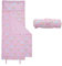 Schlafsack Kinder mit Kopfkissen Reißverschluss, Faltbare Kinderschlafsack mit Kissen Abnehmbar für Mädchen Jungen, Leicht Reinigen Schlafsack für Outdoor Indoor Camping, 150×60cm Regenbogen Einhorn