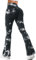 Yaavii Yogahose Damen Schlaghose Bootleg Sporthose Flared Leggings Jogginghose Jazzpants für Outdoor Sport und Alltagskleidung Schwarz M
