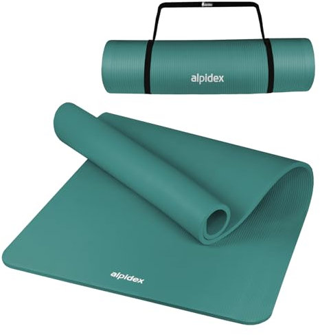 ALPIDEX Yogamatte Extra Dick 1,5 cm Gymnastikmatte 3 Größen E-Book rutschfest Phthalatfrei Fitness Matte Turnen Pilates Sport Physio HIIT Yoga Trainingsmatte Isomatte, Turquoise, 190 x 100 x 1.5 cm