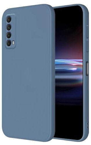 HONLEN Hülle für Huawei P Smart 2021 Schutzhülle Case, (6.67 Inches) Liquid TPU Silicone Handyhülle mit Fallschutz Silikon Cover Lavender Grey