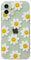 Casemall Handyhülle für iPhone 12 Mini hülle Durchsichtig mit Blumen Daisy Smile Face Muster,Dünn Weiches Flexible TPU mit Lächeln Gesicht Süß Motiv Schutzhülle für iPhone 12 Mini