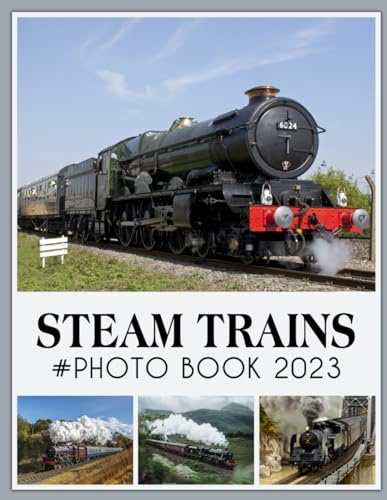 Steam Trains Photography Book: Amazing Vehicle Pictures For Relax And Unwind With 30+ Colorful Picture For All Ages To Relaxing And Creative Fantastic ... Birthday, Christmas Gifts Idea For All Ages