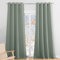PONY DANCE Vorhang Salbeigrün Blickdicht Gardinen Wohnzimmer 2er Set H 280 x B 140 cm Verdunklungsvorhänge Ösen Thermogardine Wärmeisolierend Blackout Curtains for Living Room