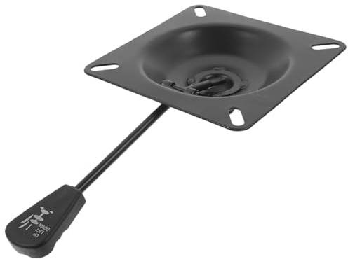 VILLFUL Stuhlplatte Metall 16,5X16,5X3,5cm Drehbare Stuhl Basisplatte mit Hoher Tragfähigkeit und Einfacher Montage für Bürostühle im Büro