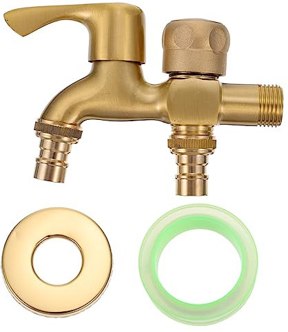 Homoyoyo 1 Unidad De Grifo De Cobre De 3 Vías Divisor De Bañera Grifo De Fregadero Grifo Retro