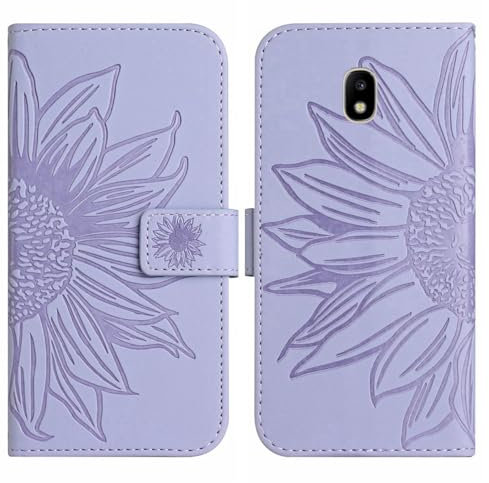 Compatible avec Samsung Galaxy J5 (2017) J530F Coque,Compatible avec Samsung Galaxy J5 Pro (2017) J530F Etui pour téléphone Portable à Fermeture magnétique et à Fente pour Carte Purple