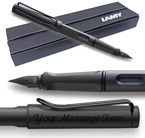 Fountain Pen Lamy Safari - Personalised with Engraving (Extra Fine Nib, Matte Umbra)