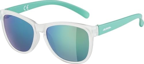 ALPINA LUZY - Verzerrungsfreie und Bruchsichere Sonnenbrille Mit 100% UV-Schutz Für Kinder, green-transparent matt, One Size