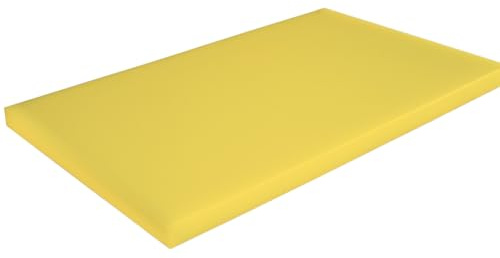 Gastro Schneidebrett aus Kunststoff PP – Hygienisches Profi-Schneidbrett in Verschiedenen Farben und Größen (500x300x20 mm & 600x400x20 mm) HACCP Hackbrett Küchenbrett (Gelb, 600 * 400)