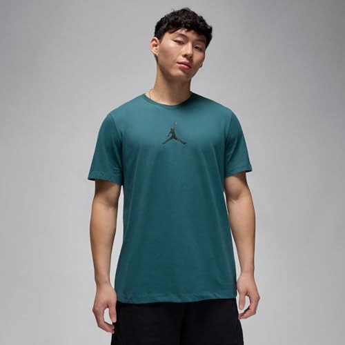 Dunkelgrünes Jordan-T-Shirt mit mittigem Jumpman-Logo