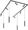 QAZQA - Modern Modernes Schienensystem Komplettset I Spotlight I Deckenspot I Deckenstrahler I Strahler mit 6 Spot I Spotlight I Deckenspot I Deckenstrahler I Strahler I Lampe I Leuchten und 4 Pendell