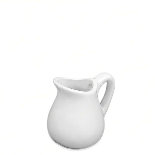 Sicignano | Mini Lattiera in Porcellana Bianca 25 ml – Perfetta per Panna, Latte Caldo o Salse Decorative – Elegante e Compatta per Colazioni e Catering