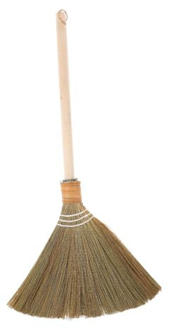 FELTECHELECTR Balai Souple en Paille Vietnamienne Grand Format 74cm Léger Bambou Naturel Balai D'intérieur Et D'extérieur pour Nettoyage Maison Et Jouet Éducatif Garçon Et Filles Manche Amovible