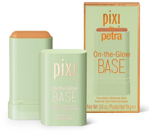 Pixi Beauty On The Glow Base Getönter Feuchtigkeitsstift, Foundation-Stick Chai: Sehr Hellbraun, Warmer Farbton, 19 G