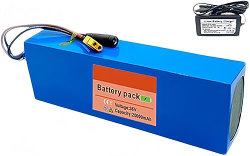 Batterie 36V 20Ah pour Vélo Électrique Batterie au Lithium avec Chargeur Batterie au Lithium Batterie de Scooter 36V 10S2P Ebike pour Vélo Électrique avec Ebike 36V/20Ah,XT60