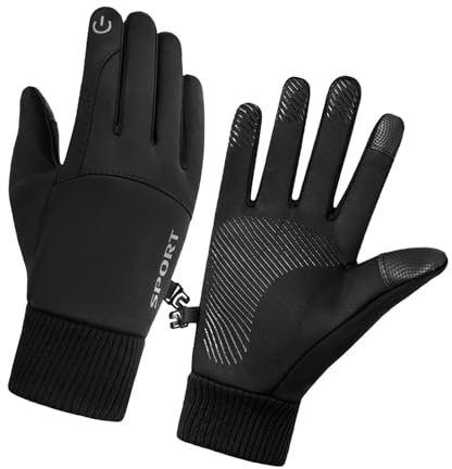 MHADBKH 2 x Winterhandschuhe zum Skifahren, warme Touchscreens, winddichte Fäustlinge, Reiten, Fitnessstudio, Handschuhe für Damen und Herren