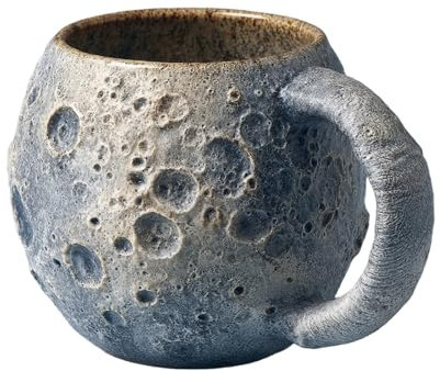 Mond Harz Tasse Einzigartige Dekorative Trinkglas Für Home Innen Verwenden Design BjA357 (Grey, 10cm)