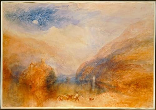 ARTXLXXBN Berühmte Gemälde Gemälde Fotodruck Malerei Poster Brienzersee von Mallord William Turner Modem-Grafik für Wohnzimmerdekoration 60x90cm