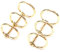 Bindegeräte 2pcs Metall Lose Leaf Circle Bindungsclip 3 Ringe Notebook Bindemittel angesagtem Ring Spiral DIY Scrapbook Bindegerät(Gold)