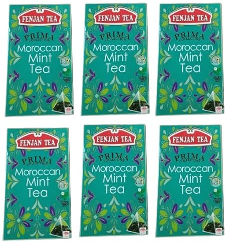 Fenjan Prima Collection Moroccan Mint Tea 40g (20 Bags Inside) | Pack of 6