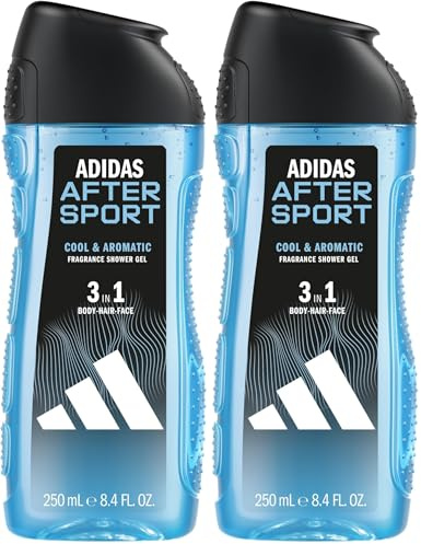 adidas 3in1 After Sport Duschgel für ihn, mit aromatisch-frischem Duft, 250 ml (Packung mit 2)