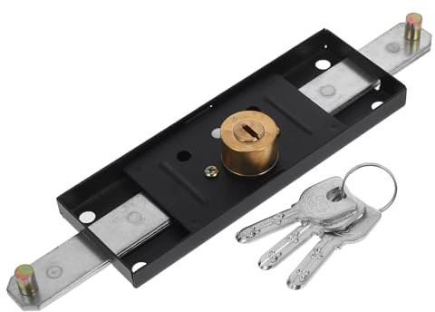 SOLUSTRE Cerradura Antirrobo para Puertas Enrollables de Garaje y Persianas Metálicas, Diseño Duradero y Apertura Inferior Simple para Uso Comercial