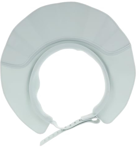 BESPORTBLE Waterproof Shower Cap Adult Adjustable Hair Wash Visor Face Shield for Shampoo Reusable Bathing Hat for Elderly Pregnant Women Home Travel Sky Blue