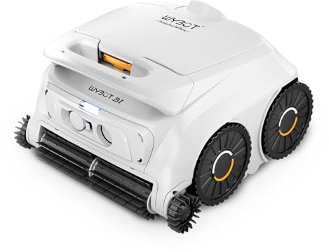 WYBOT B1 Robot de piscine sans fil pour petites piscines, blanc et orange