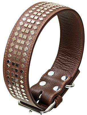 Karlie Halsband Vintage Viereckniete L: 60 cm B: 50 mm braun