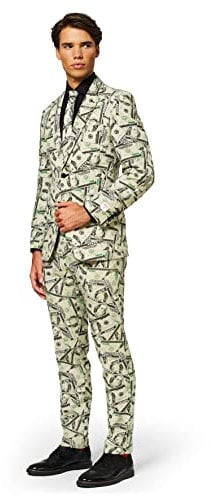 OppoSuits Lustige Abschlussball Anzüge für Herren - Komplettes Set: Jackett, Hose und Krawatte , Mehrfarbig , 54