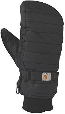 Carhartt Damen Quilts Insulated Mitten Handschuhe für kaltes Wetter, Schwarz, 42