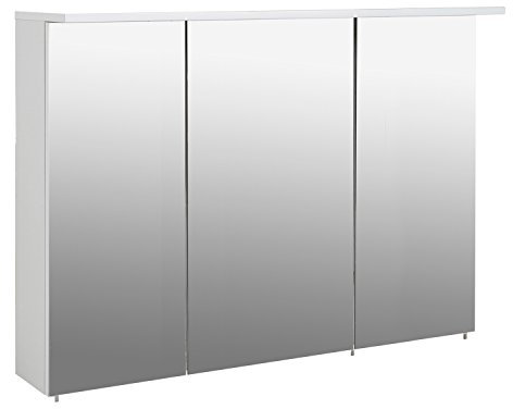 Schildmeyer 130885 Spiegelschrank, melaminharzbeschichtete Spanplatte, weiß, 120,5 x 16 x 72,5 cm